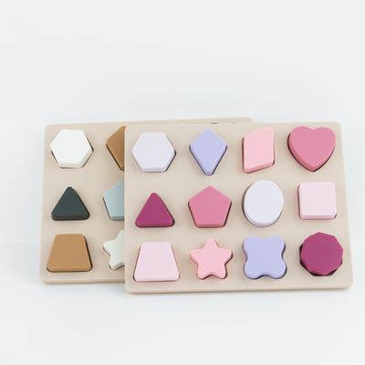 Geometrisches Form-Silikon-Puzzlespiel BPA freies Eco freundlich für Kinderausbildung