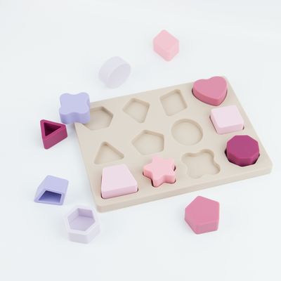 Geometrisches Form-Silikon-Puzzlespiel BPA freies Eco freundlich für Kinderausbildung
