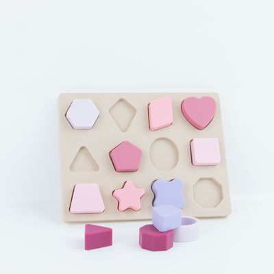 Geometrisches Form-Silikon-Puzzlespiel BPA freies Eco freundlich für Kinderausbildung