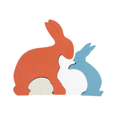 Bunny Rabbit Silicone Toddler Jigsaw-Puzzlespiel Eco freundlich für Baby