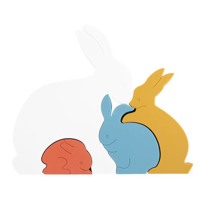 Bunny Rabbit Silicone Toddler Jigsaw-Puzzlespiel Eco freundlich für Baby