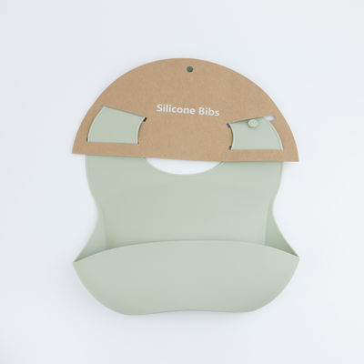 Kundengebundener Logo Silicone Baby Bib, wasserdichte Fütterungsschellfische für Mädchen-Jungen