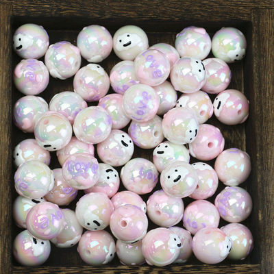 Chunky Gumball Pink Farbe Bulk Bubblegum Perlen Acryl Lose Perlen für Schmuck