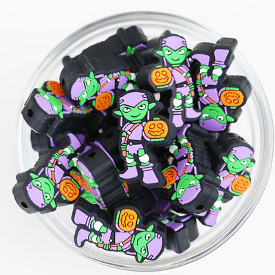 Halloween-Reihen-Silikon-fokale Perlen DIY für Pen Keychains