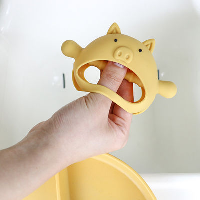 Kundenspezifisches verschiedenes Formschweinform-Lenkergriff Silikon Teether für Baby mit verschiedenen Entwürfen