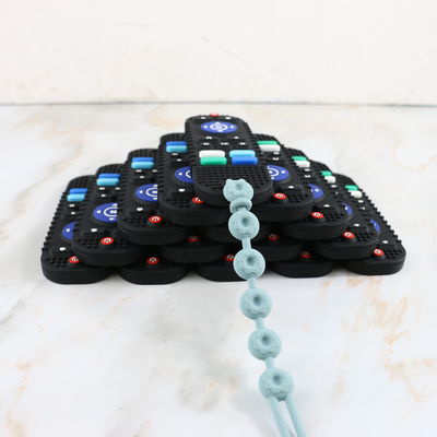 Kundenspezifische verschiedene Entwurfs-Baby-Zahnenprodukte in verschiedenen Farbe-Fernsehprüfersilikon teether Spielwaren