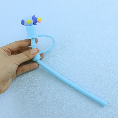 Ungiftiger Strohhalm/Sippy Topper in verschiedenen Materialgrößen mit Anhänger aus Silikon
