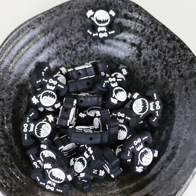 niedrige Karikatur DIY MOQ billige nette Silikon-Zahnengroßhandelsperlen für Stifte keychains