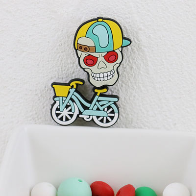Kundenspezifisches Halloween-Schädelkürbise Silikon-fokale Perle für DIY-Stifte keychains