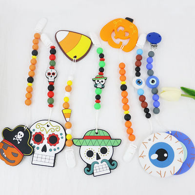 Heiße Verkaufshalloween-Silikon-fokale Perlen für keychains Zahnen des Babys DIY