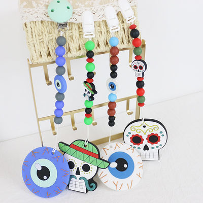 Heiße Verkaufshalloween-Silikon-fokale Perlen für keychains Zahnen des Babys DIY