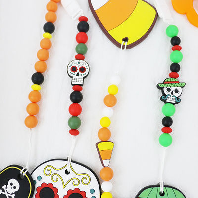 Heiße Verkaufshalloween-Silikon-fokale Perlen für keychains Zahnen des Babys DIY