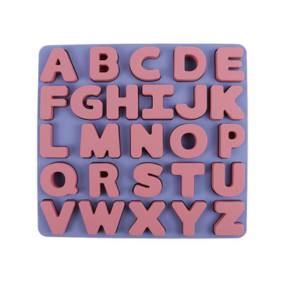 Alphabate 26 Spielwaren kundenspezifischen Logo Silikons pädagogisches Buchstabe-Silikon Puzzlespiel BPA freies Eco freundlich für Kinder
