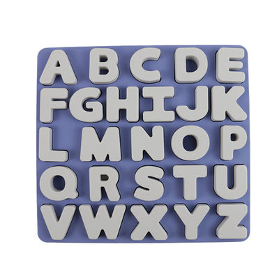 Alphabate 26 Spielwaren kundenspezifischen Logo Silikons pädagogisches Buchstabe-Silikon Puzzlespiel BPA freies Eco freundlich für Kinder