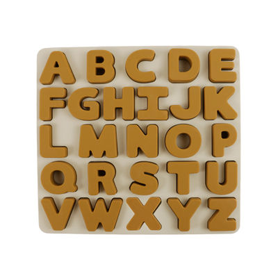 Alphabate 26 Spielwaren kundenspezifischen Logo Silikons pädagogisches Buchstabe-Silikon Puzzlespiel BPA freies Eco freundlich für Kinder