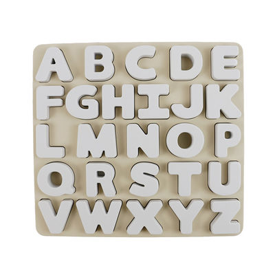 Alphabate 26 Spielwaren kundenspezifischen Logo Silikons pädagogisches Buchstabe-Silikon Puzzlespiel BPA freies Eco freundlich für Kinder