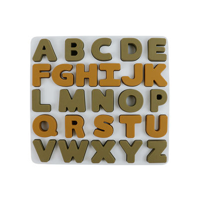 Alphabate 26 Spielwaren kundenspezifischen Logo Silikons pädagogisches Buchstabe-Silikon Puzzlespiel BPA freies Eco freundlich für Kinder