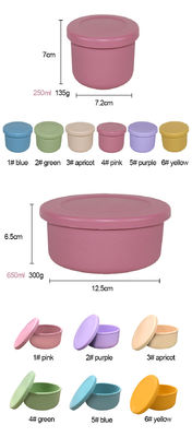 Stapelbare Silikon-Schüssel mit Deckel-Abdeckungs-Brotdose Bento Set Microwave Safe