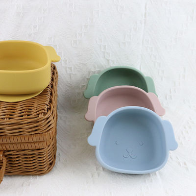 4-teilige Silikon-Hundeform-Schüssel stellte dauerhaftes flexibles wiederverwendbares ein