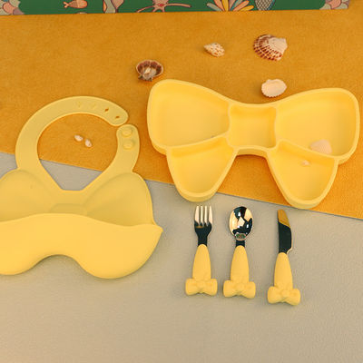 Geschenkbox-Geschenk-Silikon-Geschirrset für Kinder und Mädchen, umweltfreundlich, langlebig, lebensmittelecht