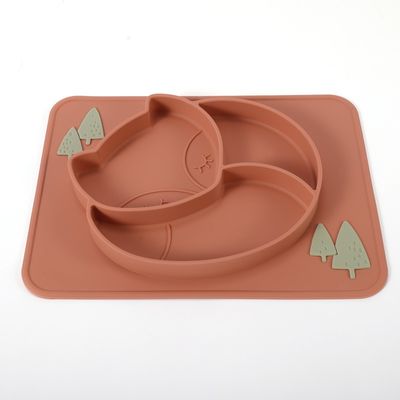 Animal Design Kleinkinder Silikonplatten Klappschüssel mehrfarbig