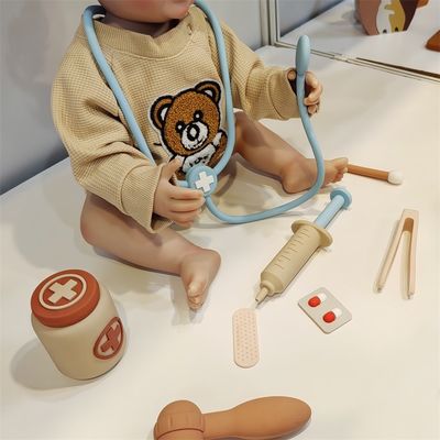 ODM-Silicone-Kinderspielzeug mit Funktion des Arztes 8-teiliges Rollenspiel