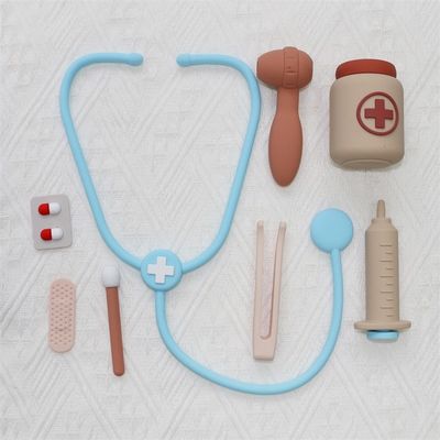 ODM Baby-Silicone-Spielzeug Umweltfreundlich MOQ 100 BPA-frei Kinder-Silicone-Arzt-Kit