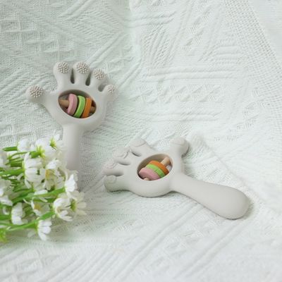 ODM Baby Silikonspielzeug Altersgruppe Babys Kinder Kinder Rasseln Handform