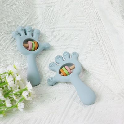 ODM Baby Silikonspielzeug Altersgruppe Babys Kinder Kinder Rasseln Handform