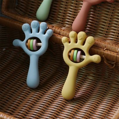 ODM Baby Silikonspielzeug Altersgruppe Babys Kinder Kinder Rasseln Handform