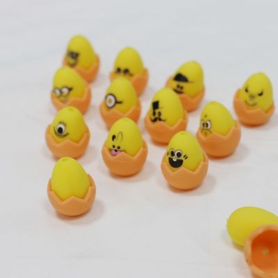 Pascha-Fokalen für Pascha-Fächer, Silikon, alle Perlen, ungiftig, Silikon, gedruckte Pascha-Eier, Perlen für die Schlüsselrechnung