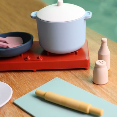 Fabrik Neue Ankunft Schein Spielsatz Küchenspielzeug Montessori-Bildung Siliziumgel Küchenspielzeug Silikon