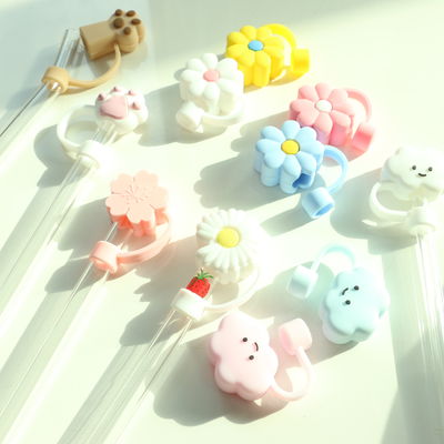 Großhandel FULL Silikon ungiftiges PVC frei von BPA frei von Silikon Stroh Topper Cloud Covers perfekt für 6-12mm Stroh