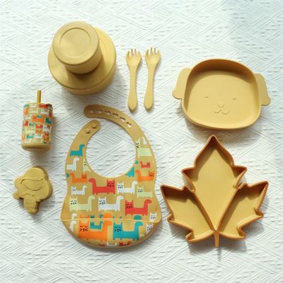 Schützen Sie Ihre Babykleidung Silikon Baby Bib Fleckenbeständig Tier Druckmuster Silikon Bib