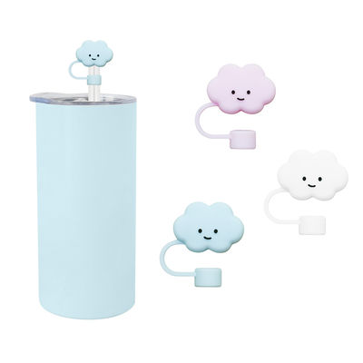 Verschiedene Blumen Silikon Stroh Stroh Hut Kappe Toppers Abdeckungen für Tumbler Cup