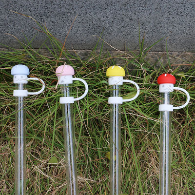 Personalisierte öffentliche Pilzkammer Design 10MM Stroh Topper für Tumbler Cup Voll Silikon Stroh Cover Hüte