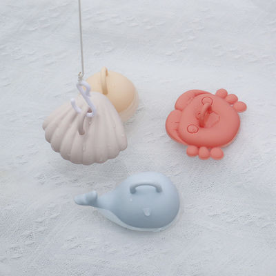 NEW Sealife Animals Cartoon Designs Kinder Silikon Badespielzeug Set für Kleinkinder 100% Lebensmittel Silikon Fischen Spielzeug Kits