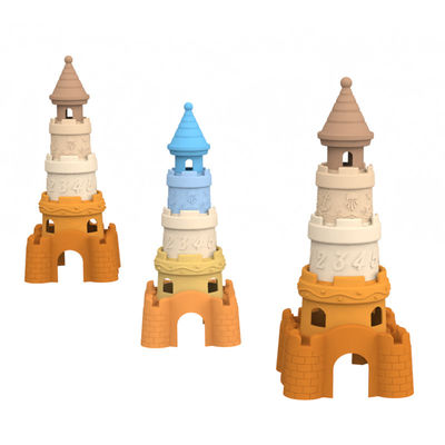 BSCI Fabrik kundenspezifisches Silikon Stapelzeug Baby pädagogische Kinder Bau Turm Stapler Silikon Spielzeug