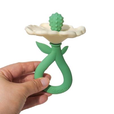 PAISEN Custom 6 Monate Blumenpflanzenform Zähne 100% Naturkautschuk Zähne Silikon Zähne Kaute Schütteln Weiches Babyspielzeug