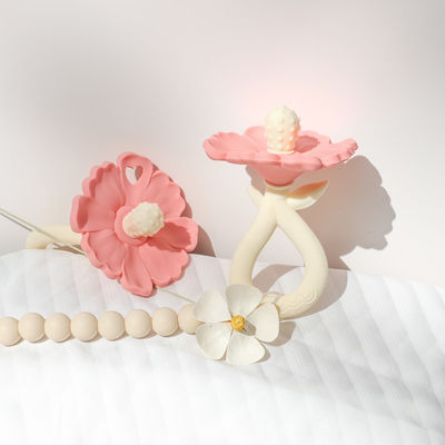 PAISEN Custom 6 Monate Blumenpflanzenform Zähne 100% Naturkautschuk Zähne Silikon Zähne Kaute Schütteln Weiches Babyspielzeug