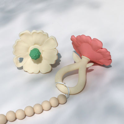 PAISEN Custom 6 Monate Blumenpflanzenform Zähne 100% Naturkautschuk Zähne Silikon Zähne Kaute Schütteln Weiches Babyspielzeug