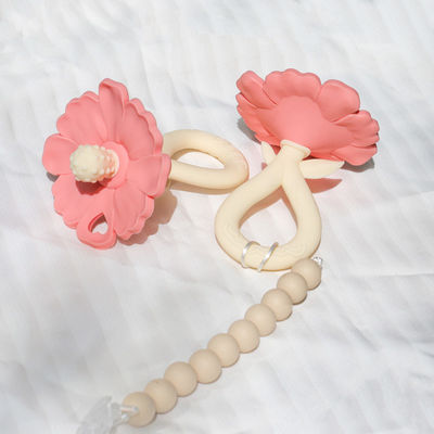 PAISEN Custom 6 Monate Blumenpflanzenform Zähne 100% Naturkautschuk Zähne Silikon Zähne Kaute Schütteln Weiches Babyspielzeug