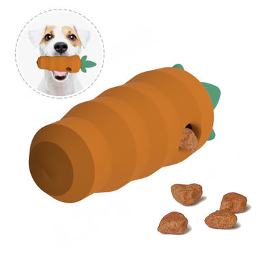 Dongguan Spielzeugfabrik Custom BPA frei PVC frei Phthalate frei weichen Kautschuk Silikon Haustier Hund Zähne Karottenform Silikon Spielzeug