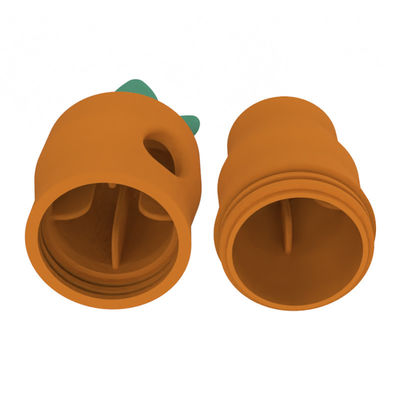 Dongguan Spielzeugfabrik Custom BPA frei PVC frei Phthalate frei weichen Kautschuk Silikon Haustier Hund Zähne Karottenform Silikon Spielzeug