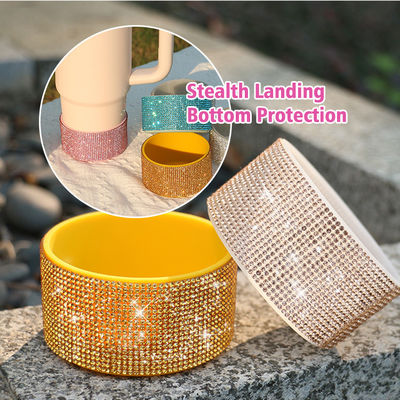 Großhandel Tasse Glitter Silikon Stiefel für 20-40oz Flaschenbedeckung Boden Hülle Abdeckung Schutzdusche Stiefel gedruckt
