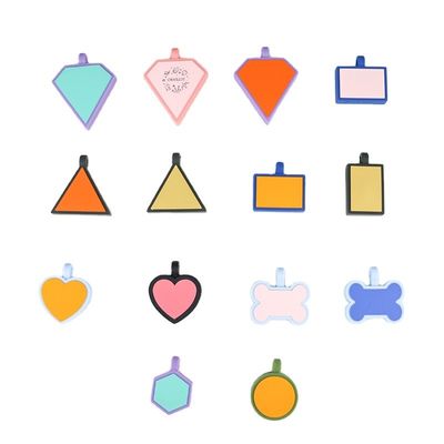 BPA-freie Silikon-Stille-Hunde-Tags Farbenfrohe Silikon-Hundehals-Tags zum Verkauf einzigartige Silikon-Hunde-ID-Tags Zubehör