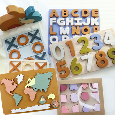 Neues Design 3D Silicone Puzzle Puzzles für Neugeborene Montessori Puzzles für Kinder
