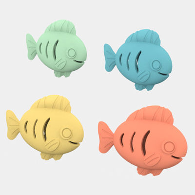 Lebensmittelechter Silikon-Fisch-Katzen-Spielzeug – Interaktiver Katzenminze-Ball & Zahnungs-Kauspielzeug