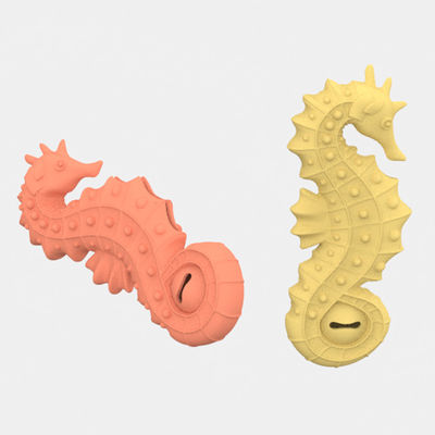 Hot Sale BPA-freies Silikon Seepferdchen Hundepuzzle Spielzeug Ei Welpenfutter Langsamfütterung Haustier Hund Interaktives Silikon PET Kauspielzeug