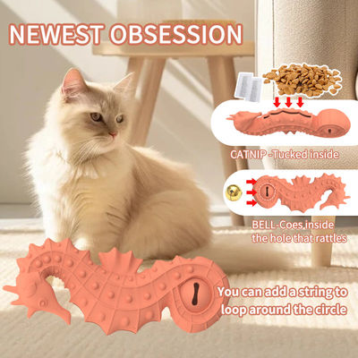 Hot Sale BPA-freies Silikon Seepferdchen Hundepuzzle Spielzeug Ei Welpenfutter Langsamfütterung Haustier Hund Interaktives Silikon PET Kauspielzeug